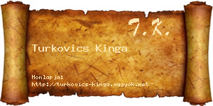 Turkovics Kinga névjegykártya